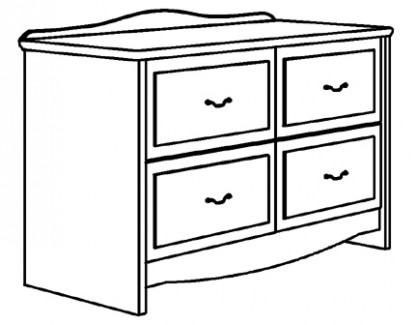 Madison Media Cabinet w\/4 Drawers, 60"W